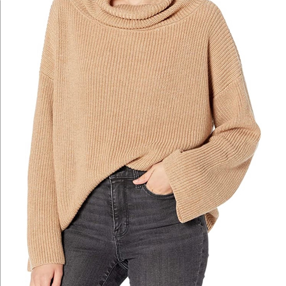 Cable Stitch Funnel Neck Sweater